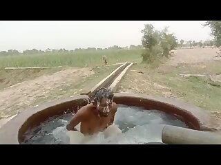 Desi villager bathing - ep 2